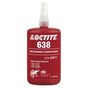 Loctite 638 - 250ml Anaerobowy klej do mocowania metalowych części współosiowych, trudno demontowalny kod: 1803039